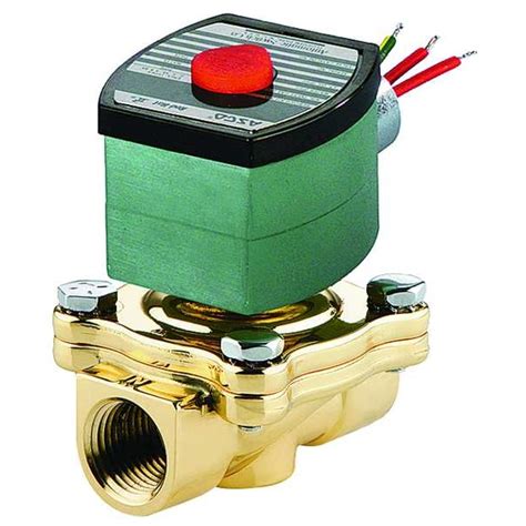 Redhat 24v Dc Brass Solenoid Valve Normally Open 1 In Pipe Size 8210d014 Zoro