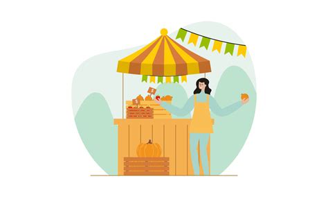 Farmers market concept illustration vector 15778816 Vector Art at Vecteezy