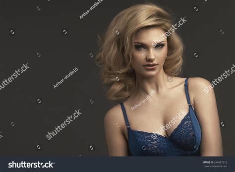 Sensual Beautiful Blonde Woman Posing Sensual Stock Photo Shutterstock