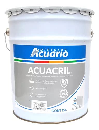 Acuacril Sellador Transparente Base Solvente 19 Lt Ee44590 Envío gratis