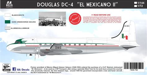 8aDecs Decals Catalogue DC 4 FUERZA AEREA MEXICANA EL MEXICANO 2