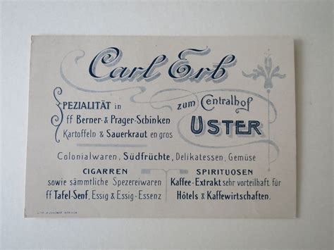 AK Nota Carl Erb Centralhof Uster 1906 Kaufen Auf Ricardo