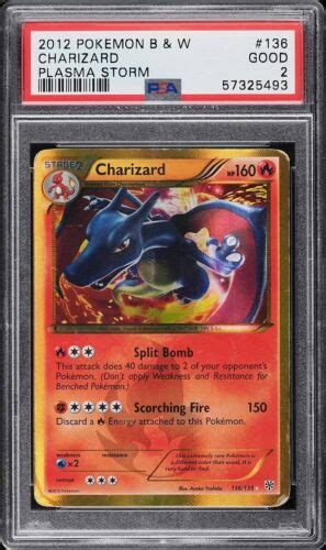 Pokemon Psa Shiny Charizard Bw Plasma Storm Secret Rare Holo