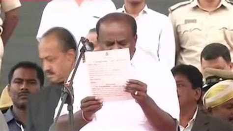 Watch Kumaraswamy Takes Oath As Chief Minister Of Karnataka