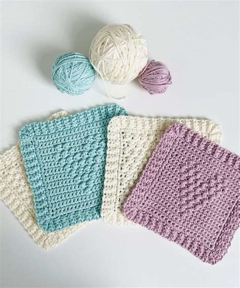 Easy Crochet Dotted Baby Washcloths Daisy Farm Crafts