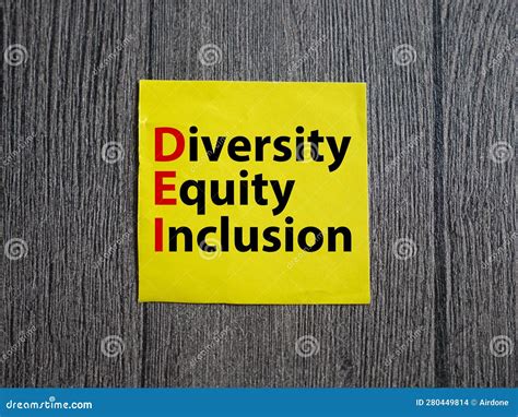 Diversity Equity Inclusion Text Words Typography Written On Paper