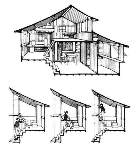 Back Side Section View Of X M Residential Building Is Given In This