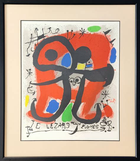 Joan Miro Le Lezard Aux Plumes D Or Abstract Modern Surrealism