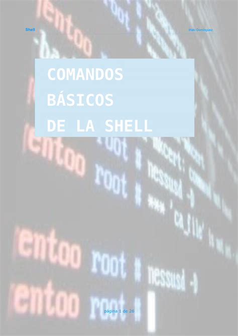 Pdf Comandos B Sicos De La Shell Este Es El Shell Mas Moderno Y