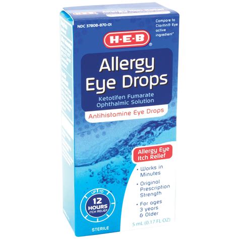 H E B Allergy Eye Drops Shop Eye Drops And Lubricants At H E B