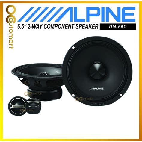 Alpine DM 65C 6 5 Inch 2 Way Coaxial Car Speaker Component Set Spk