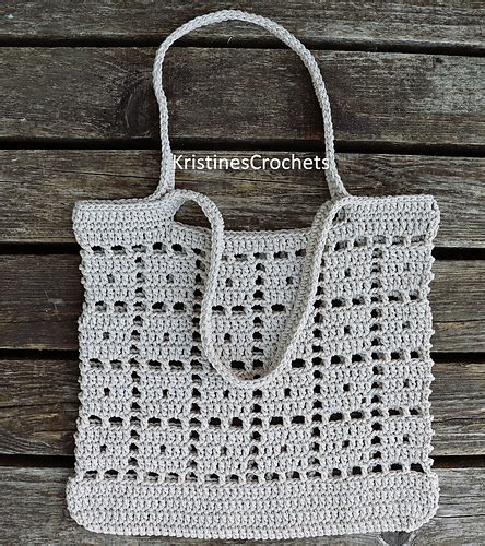 Ravelry Classic Tote Shoulder Bag Pattern By Kristines Crochets