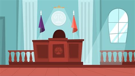 Premium Vector People In Court Illustration Cartoon Flat Advocate