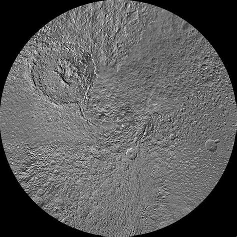 The Northern Hemisphere Of Saturn S Moon Tethys Is Seen In This Updated