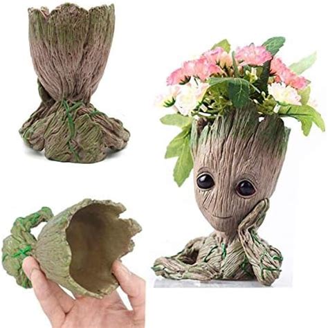 Flowerpot Treeman Baby Groot Succulent Planter Green Plants Pen Holder