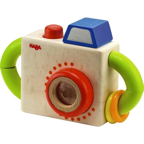 Haba Capture Fun Classic Wooden Toy Camera With Squeaking Button And