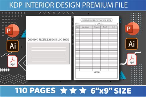 Kdp Interiors Recipe Expense Log Book Gr Fico Por Elimesherstudio