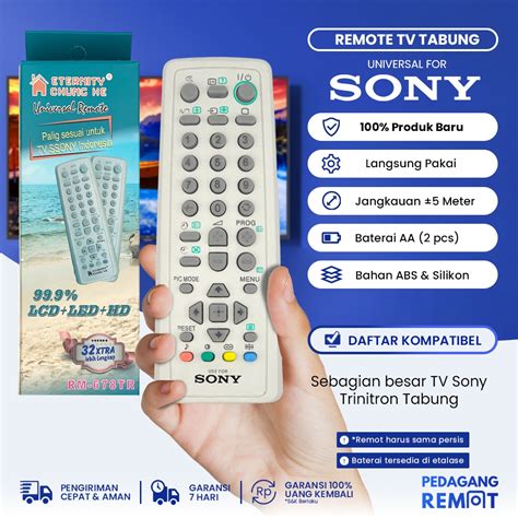 Jual Remot Remote Tv Sony Trinitron Tabung Slim Flat Multi Universal