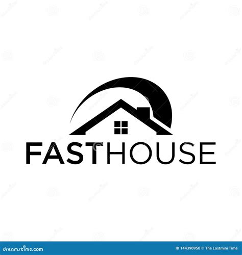 Speed House Logo Concept Stock Vector Illustration Of Building 144390950