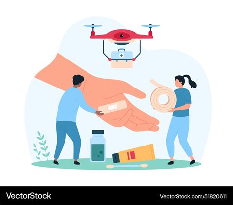 First Aid For Wounds Damage To Skin Treatment Vector Image