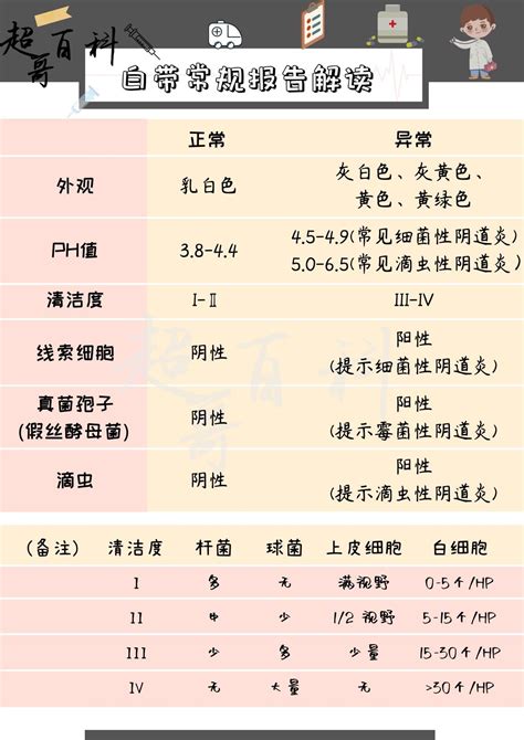 一图解读白带常规报告单 微医（挂号网）