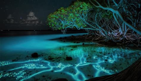 Premium AI Image | bioluminescent bay puerto rico