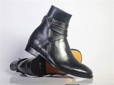 Bespoke Black Leather Ankle Jodhpurs Boots For Men S Boots