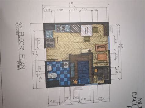 Floor Plan Rendered With Markers And Colored Pencil Rendered Floor Plan Interior Architecture