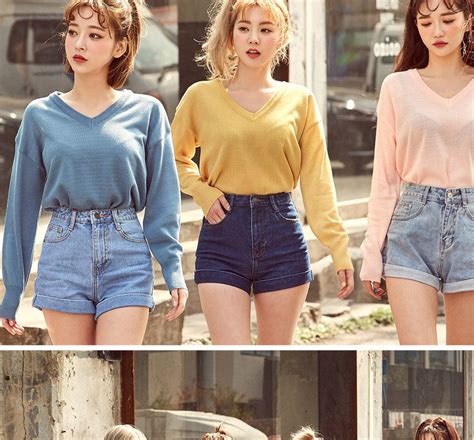 Chuu Cuffed Denim Shorts Yesstyle Korean Fashion Summer Korean