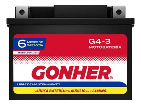 Batería Acumulador Gonher De Gel Agm Para Moto Tipo G4 3