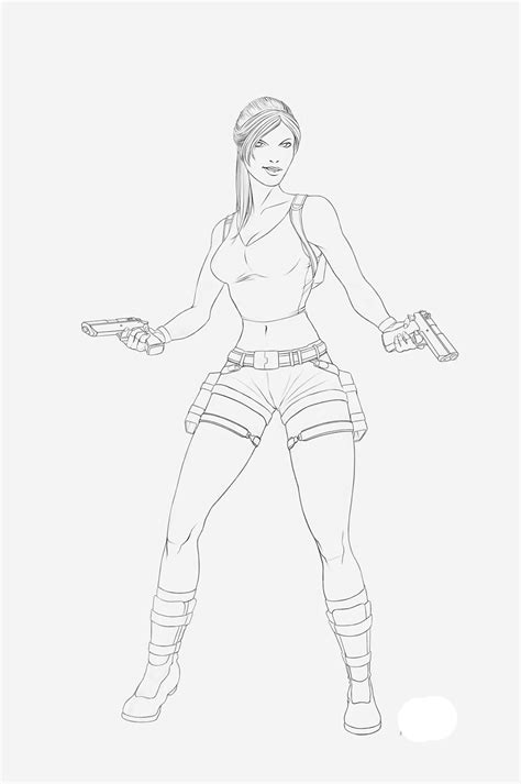 Dibujos De Lara Croft Para Colorear Y Pintar De Tomb Raider Coloring