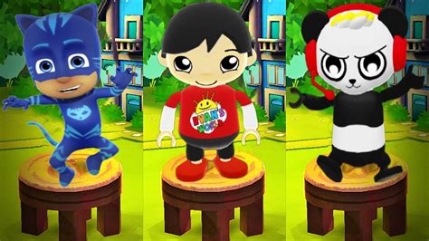 Tag With Pj Masks Catboy Vs Combo Panda Vs Red T Shirt Ryan Run