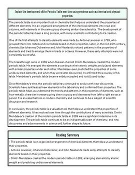 periodic table evolution predicting element properties  trends