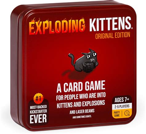 Exploding Kittens Edición Original en Lata Coleccionable 2 5 Jugadores