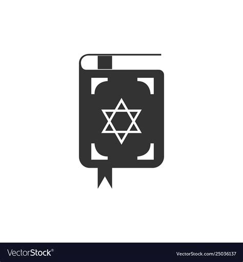 Jewish torah book icon isolated Royalty Free Vector Image