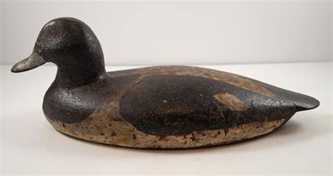 Lesser Scaup Duck Cast Iron Sink Box Hunting Decoy Auction