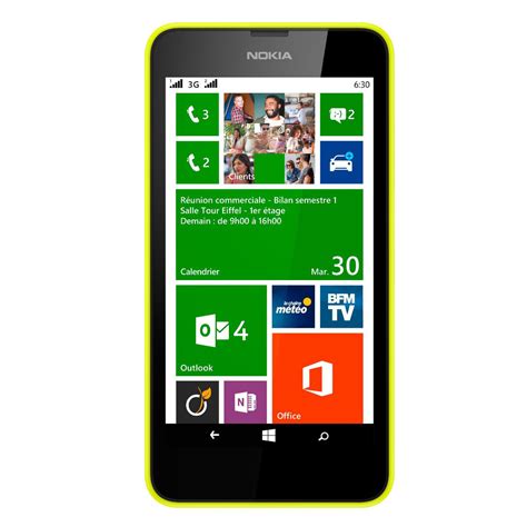 Nokia Lumia 630 Dual SIM Jaune Mobile Smartphone Nokia Sur LDLC