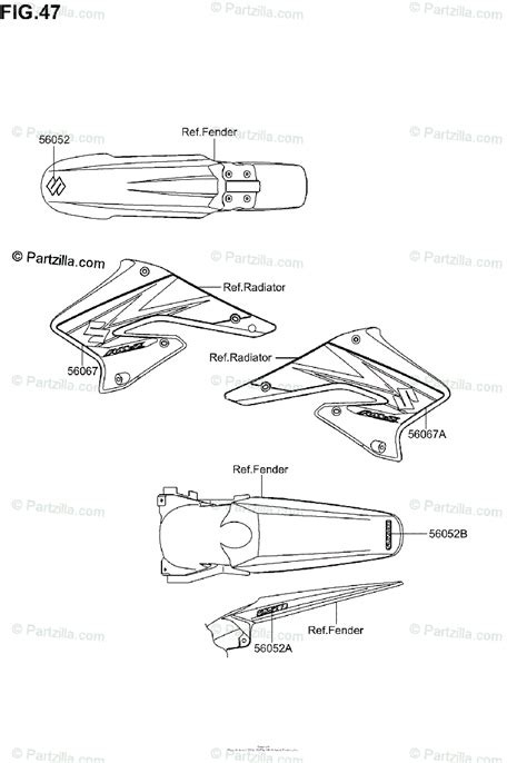 Suzuki Motorcycle Oem Parts Diagram For Decal Partzilla