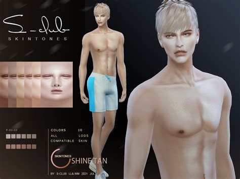 The Sims Resource Shine Soft Overlay Skintones For Male By S Club