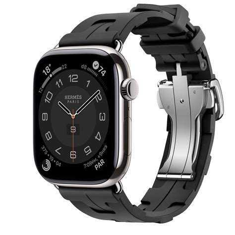 Buy Apple Watch Hermès Series 10 Gps Cellular 46mm Silver Titanium Case With Noir Kilim