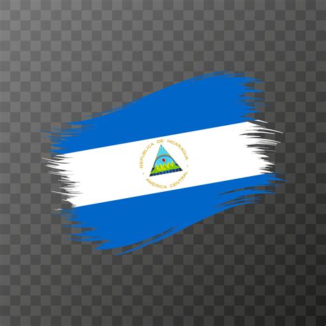 Nicaragua national flag. Grunge brush stroke. 19465343 Vector Art at ...