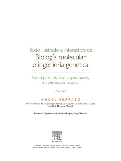 Solution Texto Ilustrado E Interactivo De Biolog A Molecular E