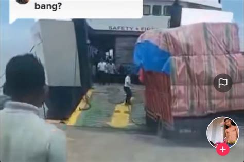 Foto Sudut Lain Video Truk ODOL Yang Tercebur Di Pelabuhan