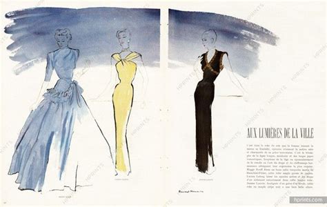 Bernard Blossac Maggy Rouff Lelong Jeanne Lanvin Evening Gowns