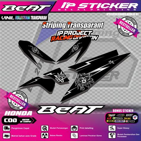 Cod Stiker Striping Honda Beat Karbu Stiker Striping Motor Beat