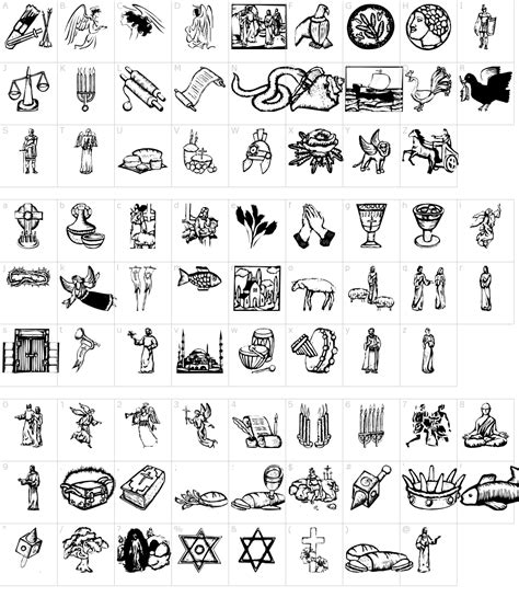 Religious Symbols Font Download