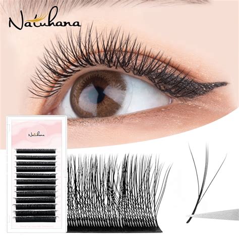 Natuhana D W Shape Lashes Premade Volume Fan Lash Extensions Natural W