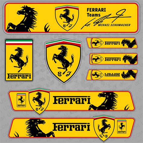 For Ferrari S P A Sport Super Car Sticker 3d Decal Logo Stripe Decoration T Ebay