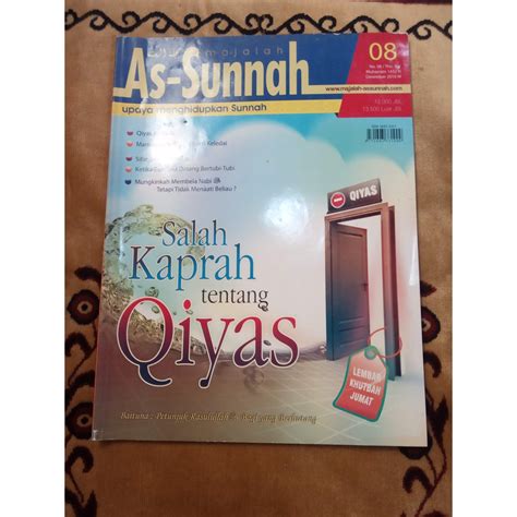 Jual Majalah As Sunnah Salah Kaprah Tentang Qiyaa Shopee Indonesia