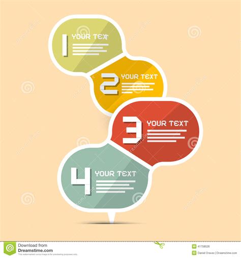 Vektor Papier Infographics Schablone Vektor Abbildung Illustration